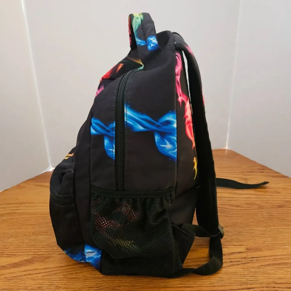 Fire Rainbow Dragon Backpack School Bookbag 15 x 11 x 6